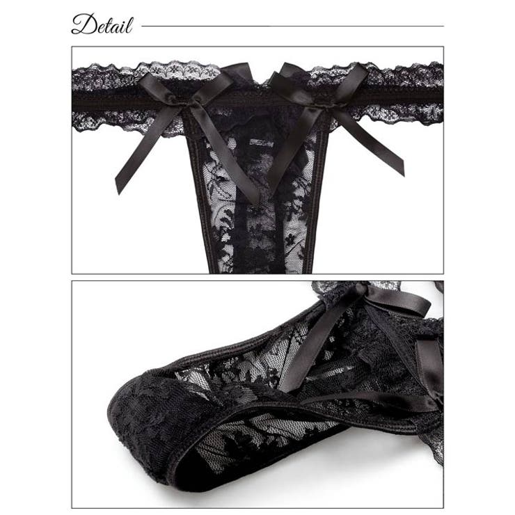フルーレットレースリボンTバックショーツ単品 | Dazzy | 詳細画像8 