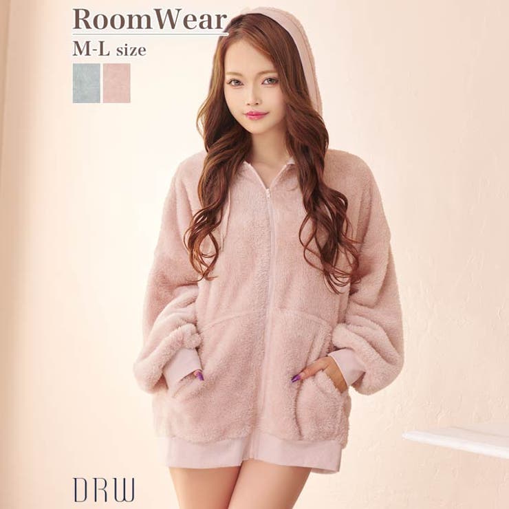 ワンカラーフード付きガーリーボアパーカー | Dazzy | 詳細画像5 