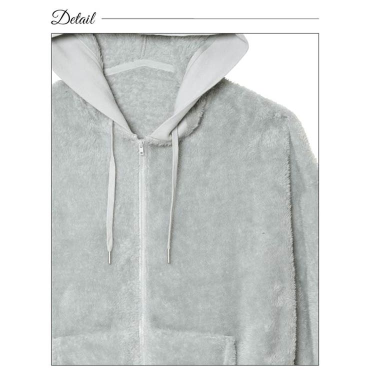 ワンカラーフード付きガーリーボアパーカー | Dazzy | 詳細画像9 