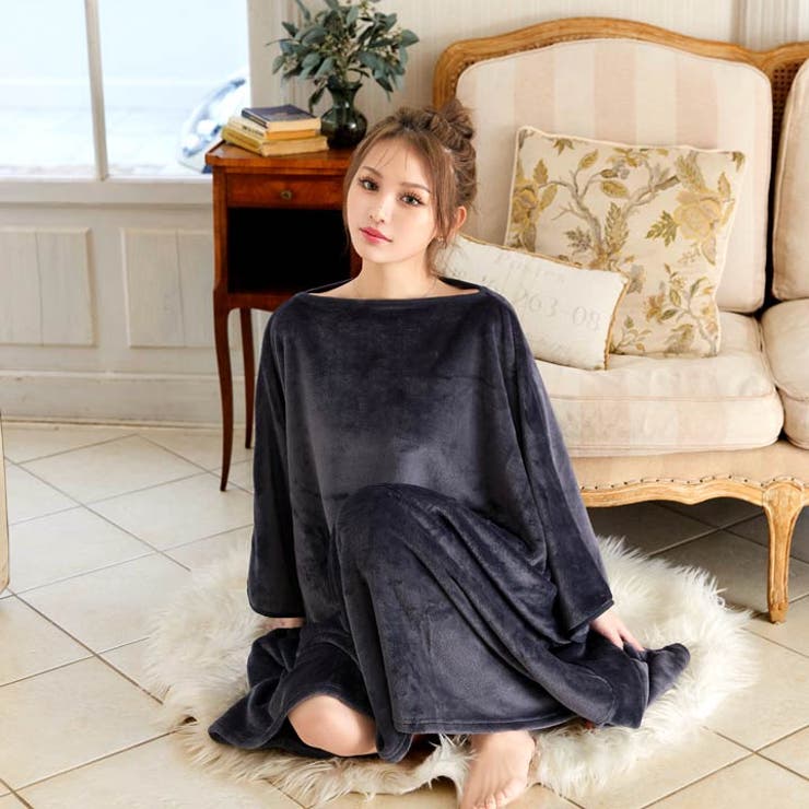 ポケット付きモコモコ着るブランケット | Dazzy | 詳細画像4 