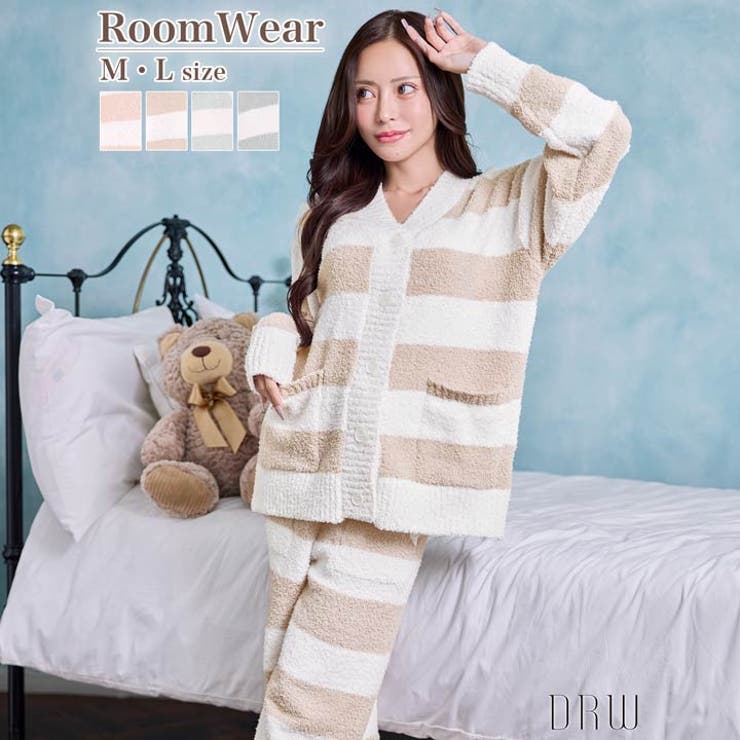 モールニットボーダーカーディガンルームウェア | Dazzy | 詳細画像2 