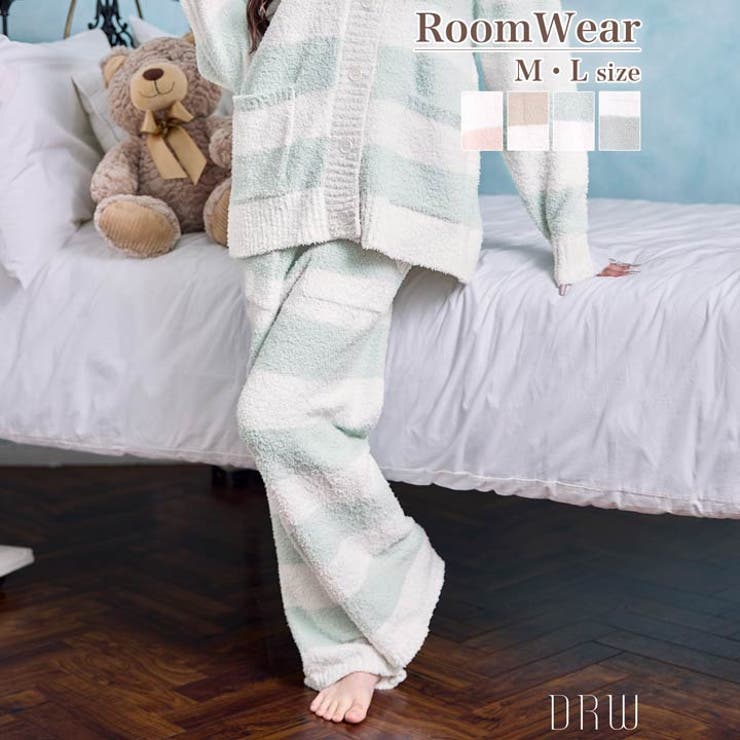 モールニットボーダーロングパンツルームウェア | Dazzy | 詳細画像3 