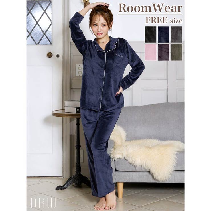 スフレパイピングトップス&ロングパンツルームウェア | Dazzy | 詳細画像5 