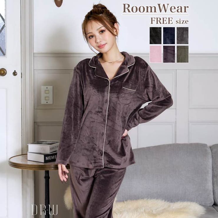 スフレパイピングトップス&ロングパンツルームウェア | Dazzy | 詳細画像6 