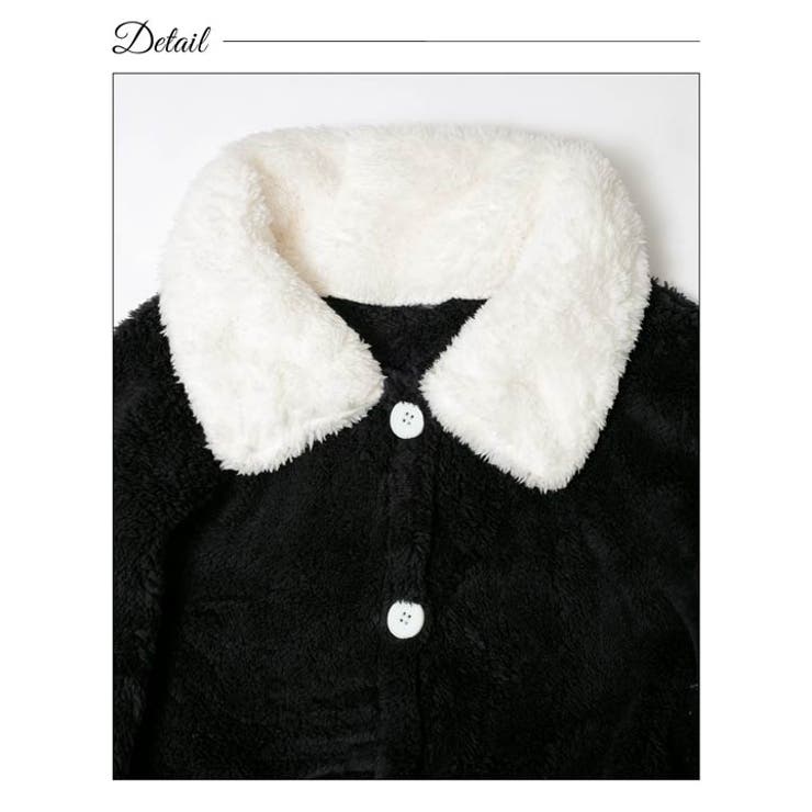 モノトーンもこもこトップス&ロングパンツルームウェア | Dazzy | 詳細画像10 