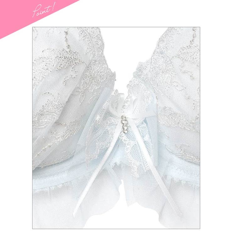 エンジェルフェザーフリルブラジャー&フルバックショーツ［大人気］ | Dazzy | 詳細画像10 