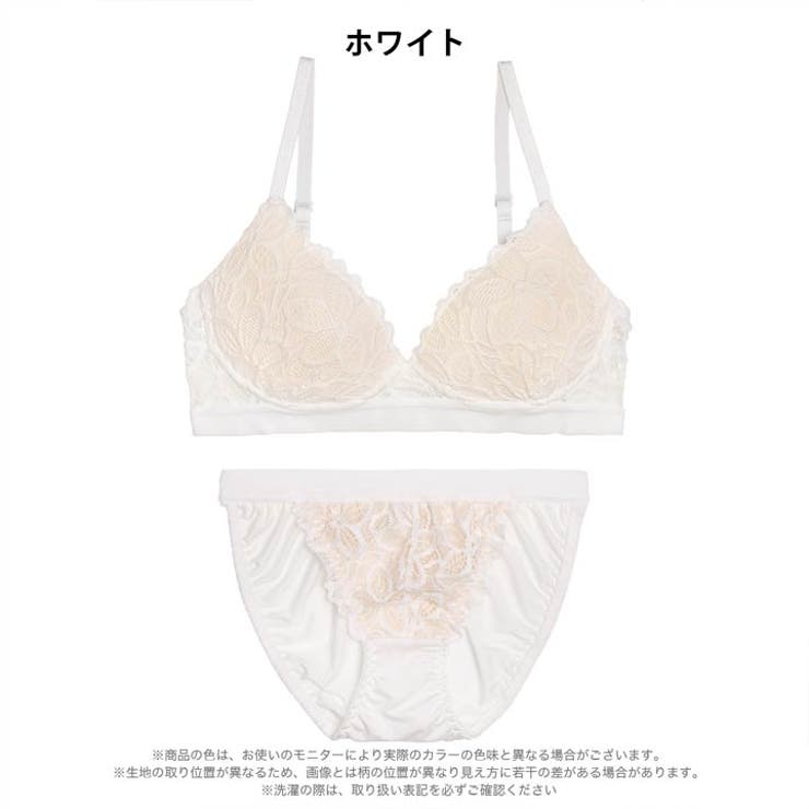 [ノンワイヤー] ノルディックフラワーレースブラジャー&フルバックショーツ | Dazzy | 詳細画像6 