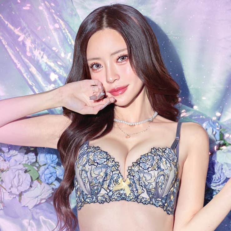 ロマンティックシャイニーローズブラジャー&フルバックショーツ | Dazzy | 詳細画像5 