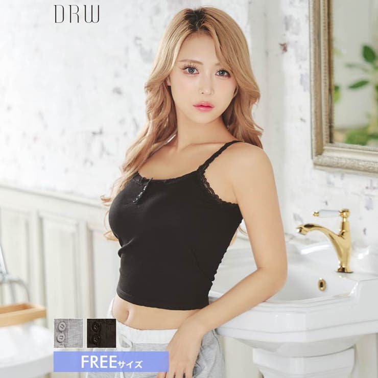 フロントボタンレースカップ付きキャミソール | Dazzy | 詳細画像5 