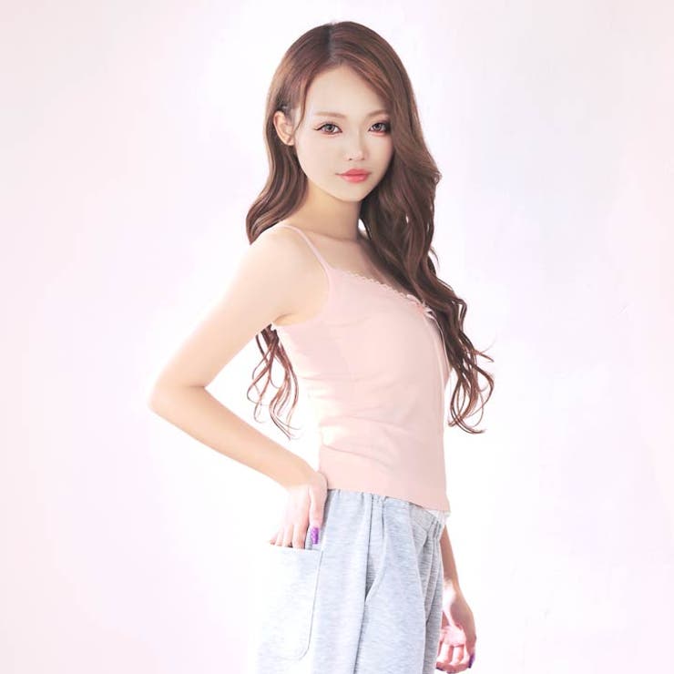 ガーリーレースリボンカップ付きキャミソール | Dazzy | 詳細画像4 