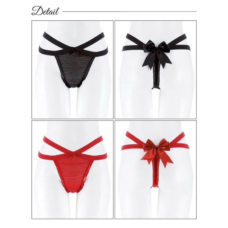 ダブルラインリボンTバックショーツ単品 | Dazzy | 詳細画像7 