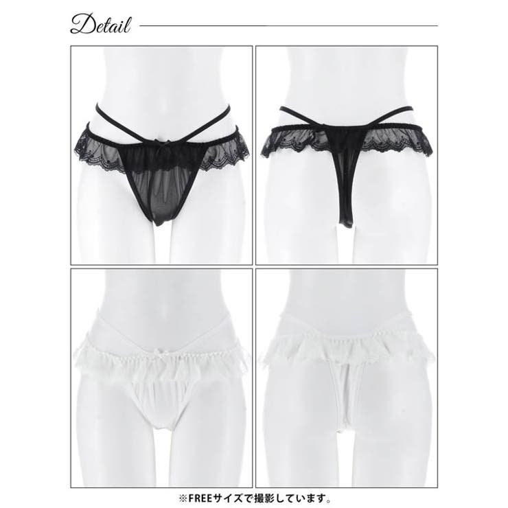 シアーフリルレースコードTバックショーツ単品 | Dazzy | 詳細画像6 