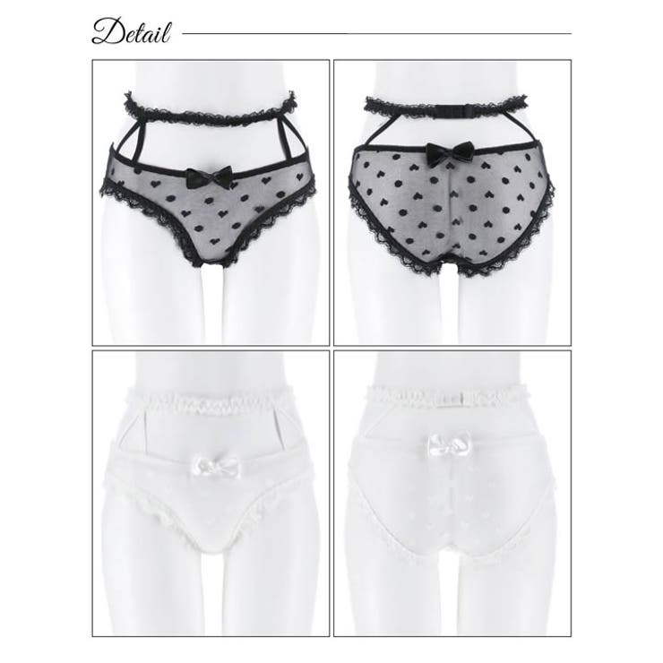 ドットリボンガーターポイントフルバックショーツ単品 | Dazzy | 詳細画像7 