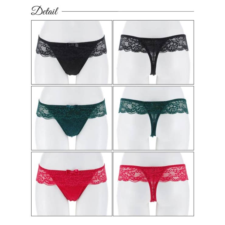 スカラップシアーレースバック透けTバックショーツ単品 | Dazzy | 詳細画像8 