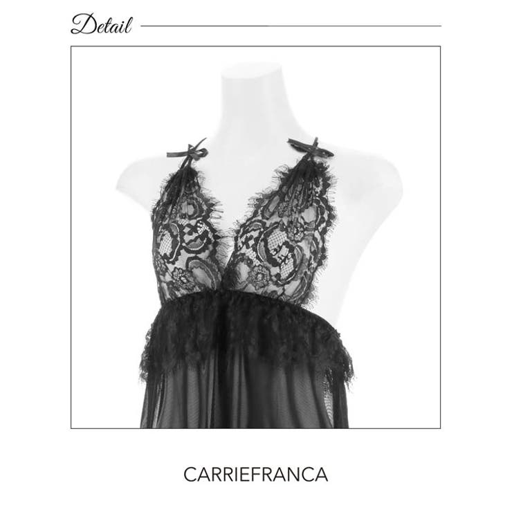 [CARRIEFRANCA]ダークロマンスレーシィベビードール | Dazzy | 詳細画像8 