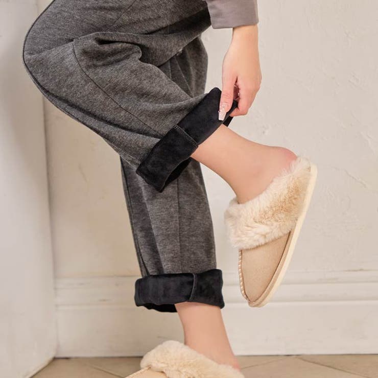 センターピンタック裏起毛ロングパンツ | Dazzy | 詳細画像3 