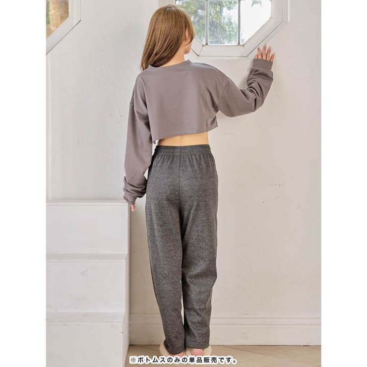 センターピンタック裏起毛ロングパンツ | Dazzy | 詳細画像5 