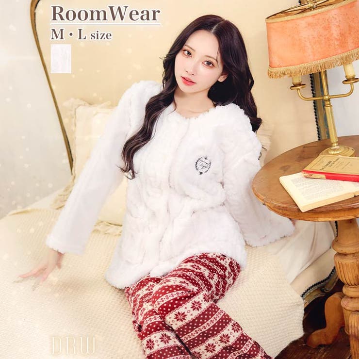 もこもこノルディック柄トップス&ロングパンツルームウェア | Dazzy | 詳細画像1 