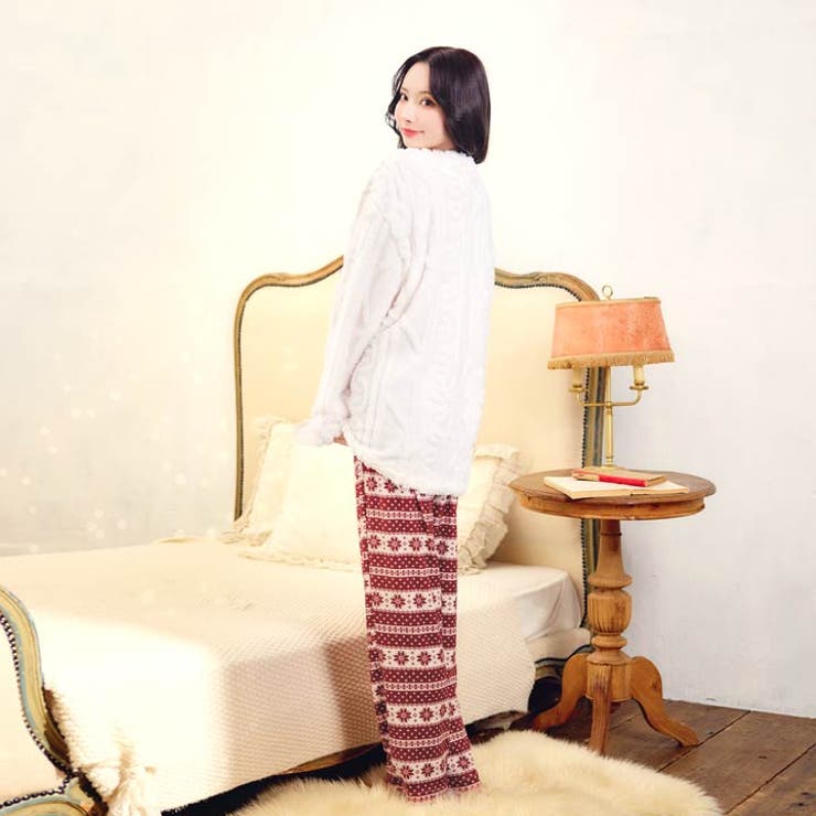 もこもこノルディック柄トップス&ロングパンツルームウェア | Dazzy | 詳細画像7 