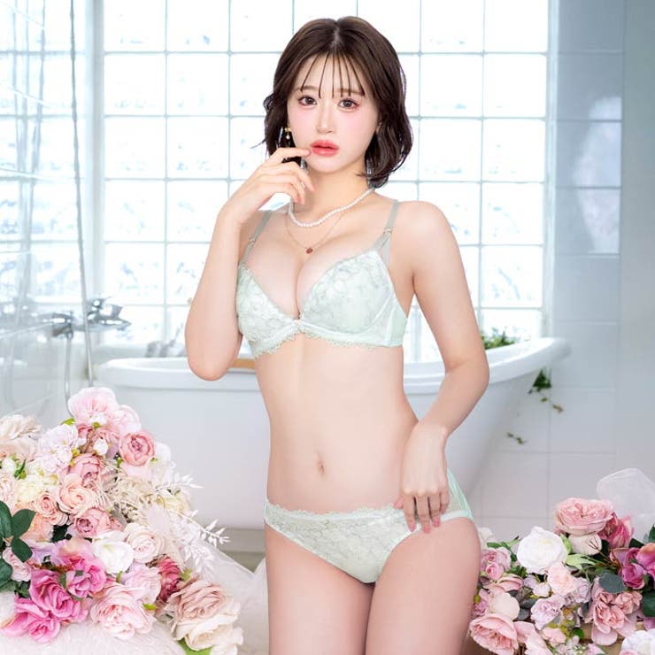 【EFサイズ】ミルキーシャインフラワーブラジャー&フルバックショーツ | Dazzy | 詳細画像4 