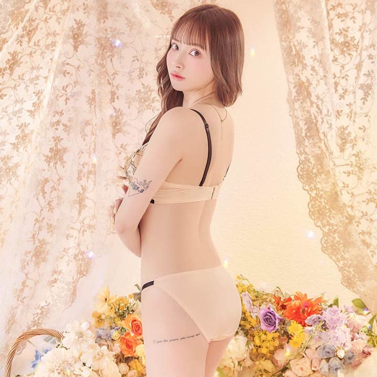 グラマラスローズブルームブラジャー&フルバックショーツ | Dazzy | 詳細画像6 