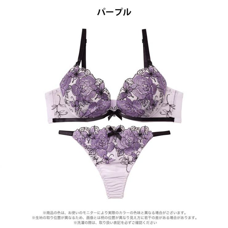グラマラスローズブルームブラジャー&Tバックショーツ | Dazzy | 詳細画像9 