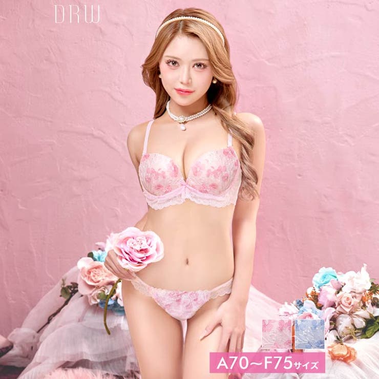 ラブリーパステルレーシィブラジャー＆フルバックショーツ | Dazzy | 詳細画像1 