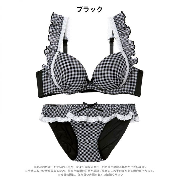 【かとゆり着用】【EFサイズ】ラブリーギンガムチェックブラジャー&フルバックショ… | Dazzy | 詳細画像9 