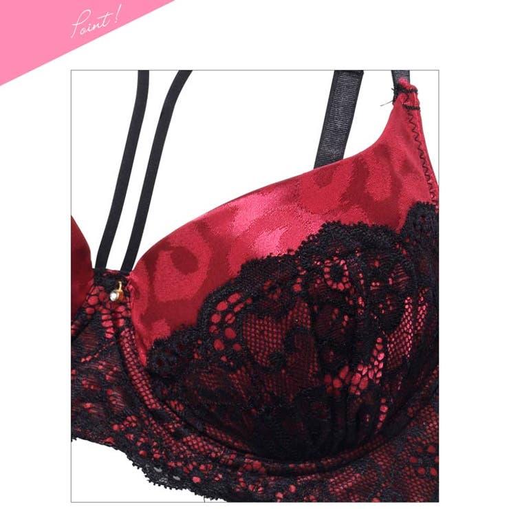 セクシーサテンレオパードブラジャー＆バック透けTバックショーツ | Dazzy | 詳細画像10 