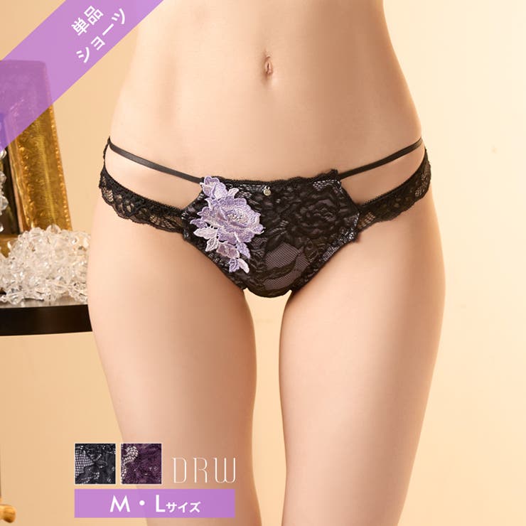 クラシックレーシィローズバック透けフルバックショーツ単品[おそろいショーツ] | Dazzy | 詳細画像1 