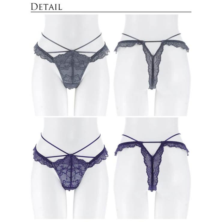 【Reinest】ラグジュアリーレースアップバック透け選べるショーツ[おそろいシ… | Dazzy | 詳細画像10 