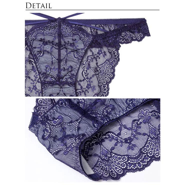 【Reinest】ラグジュアリーレースアップバック透け選べるショーツ[おそろいシ… | Dazzy | 詳細画像6 