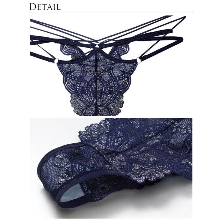 【Reinest】エレガントジュエルレースバック透け選べるショーツ[おそろいショ… | Dazzy | 詳細画像11 