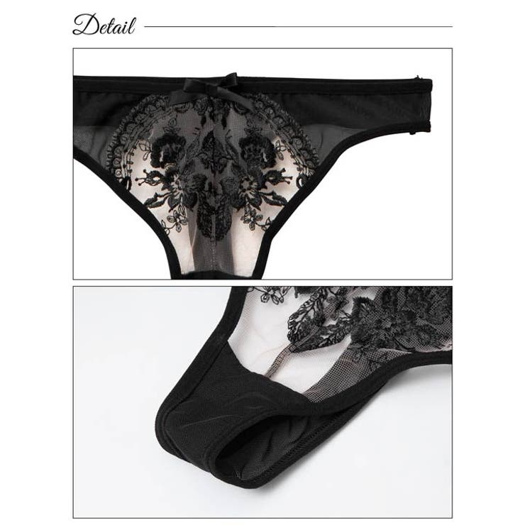 [CARRIEFRANCA]レースアップフラワービスチェブラセット | Dazzy | 詳細画像9 