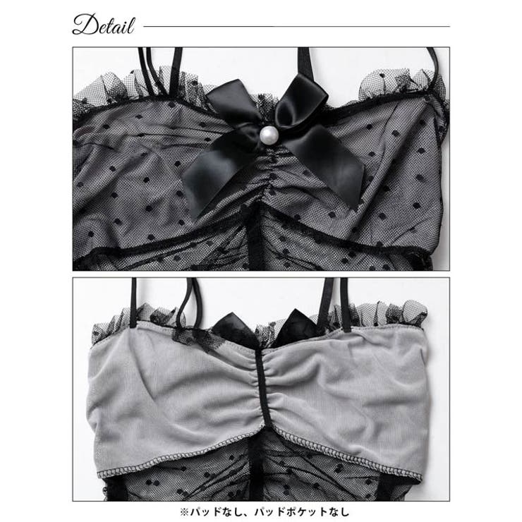 チャーミングシアードットベビードール | Dazzy | 詳細画像7 