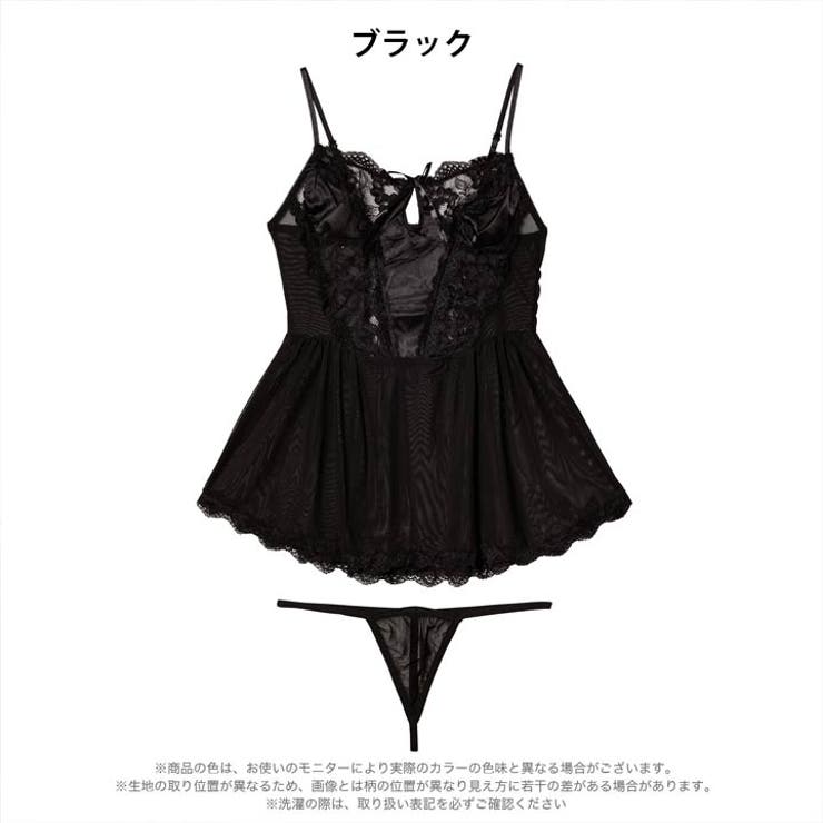 ヌーディサテンレースベビードール | Dazzy | 詳細画像6 