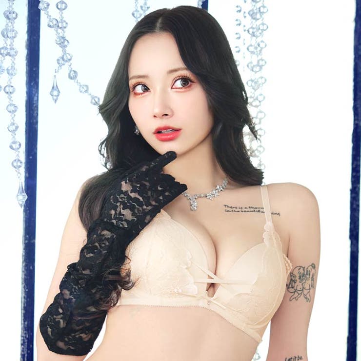 エレガントクロスレースブラジャー&フルバックショーツ | Dazzy | 詳細画像4 