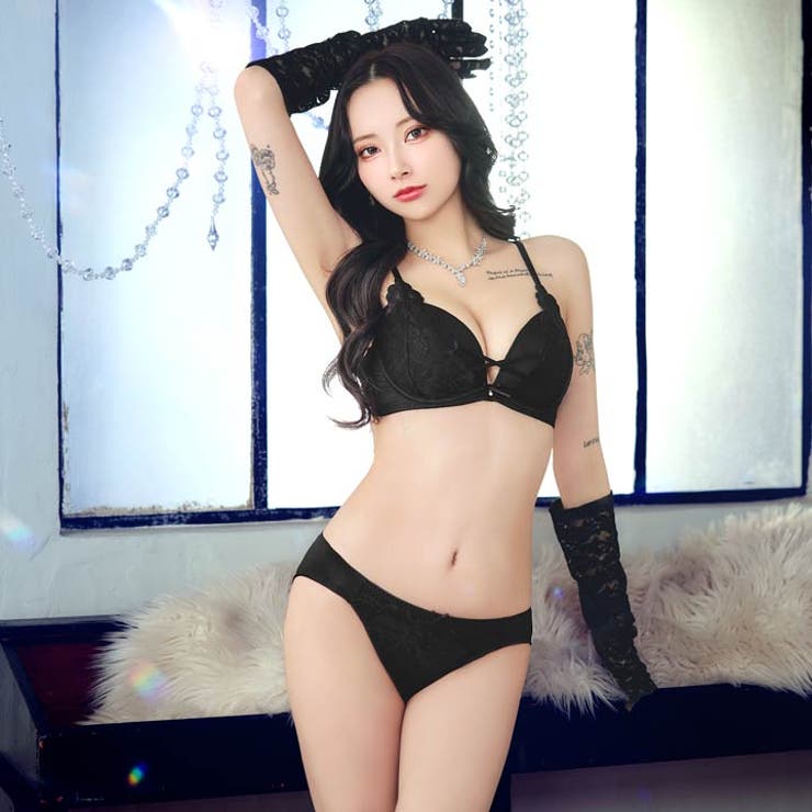 エレガントクロスレースブラジャー&フルバックショーツ | Dazzy | 詳細画像7 