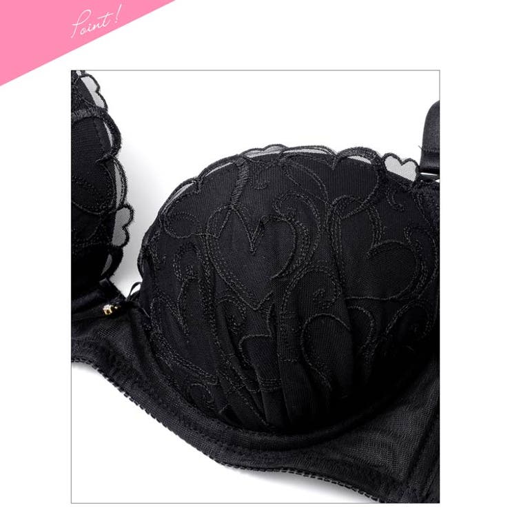 [EFサイズ]プリティーハートガーリーブラジャー＆フルバックショーツ | Dazzy | 詳細画像11 