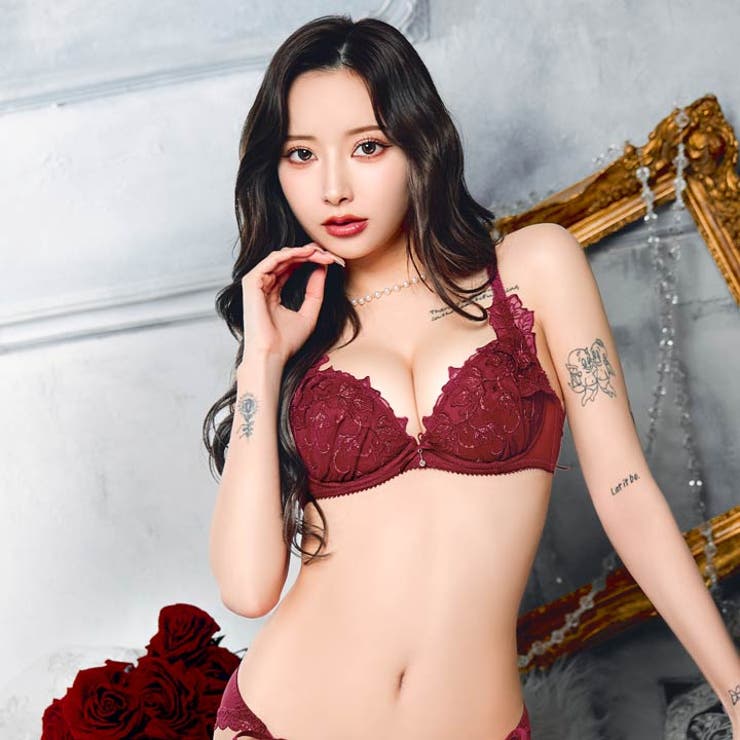 ブリリアントダークフルールブラジャー＆サイド紐フルバックショーツ | Dazzy | 詳細画像4 