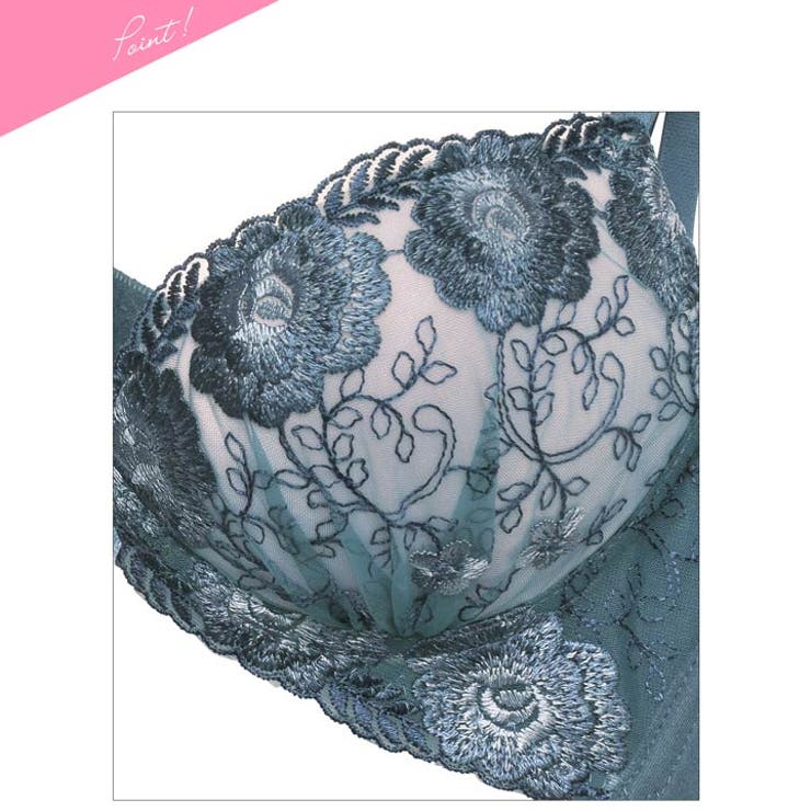 [三上悠亜着用]ローズチュールレース脇高ブラジャー&フルバックショーツ | Dazzy | 詳細画像11 