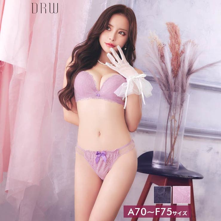 エレガントリボンレーシィチュールブラジャー＆フルバックショーツ | Dazzy | 詳細画像4 