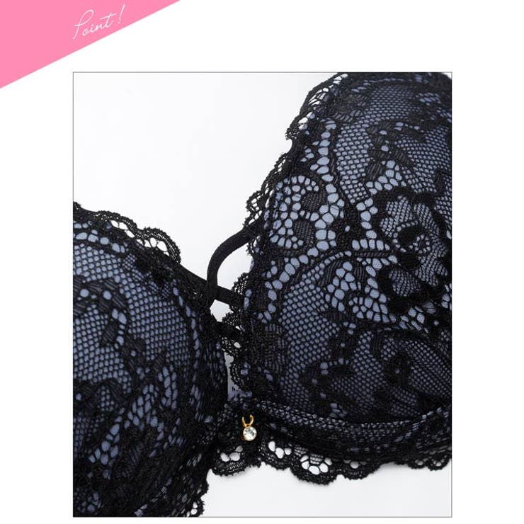 [3点セット]ジュエルレーシィコード脇高ブラジャー&バック透けフルバック&Tバッ… | Dazzy | 詳細画像10 