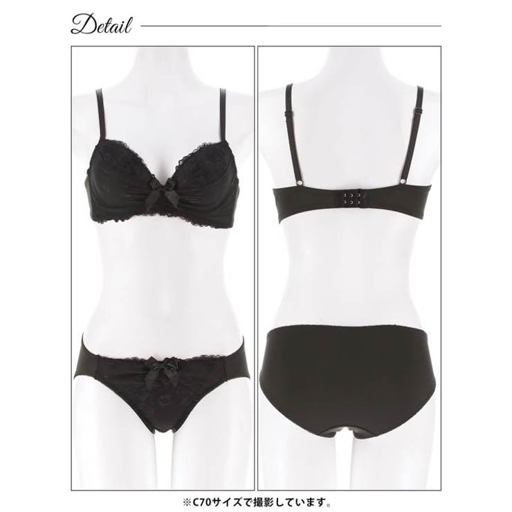 レーシィストライプシフォンブラジャー&フルバックショーツ | Dazzy | 詳細画像11 