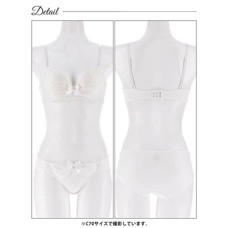 レーシィストライプシフォンブラジャー&フルバックショーツ | Dazzy | 詳細画像12 