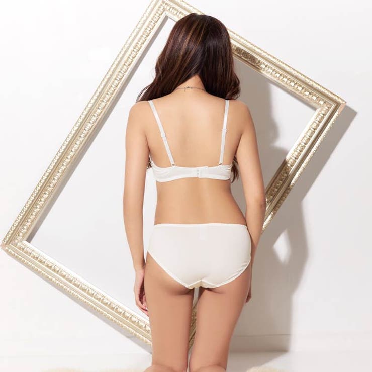 レーシィストライプシフォンブラジャー&フルバックショーツ | Dazzy | 詳細画像5 