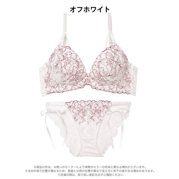 [かとゆり着用]レディブーケエンブロイダリーブラジャー＆バック透けフルバックショ… | Dazzy | 詳細画像10 