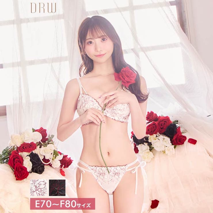 [かとゆり着用][EFサイズ]レディブーケエンブロイダリーブラジャー＆バック透け… | Dazzy | 詳細画像1 