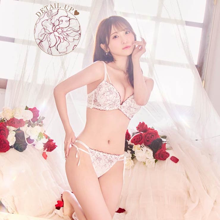 [かとゆり着用][EFサイズ]レディブーケエンブロイダリーブラジャー＆バック透け… | Dazzy | 詳細画像3 
