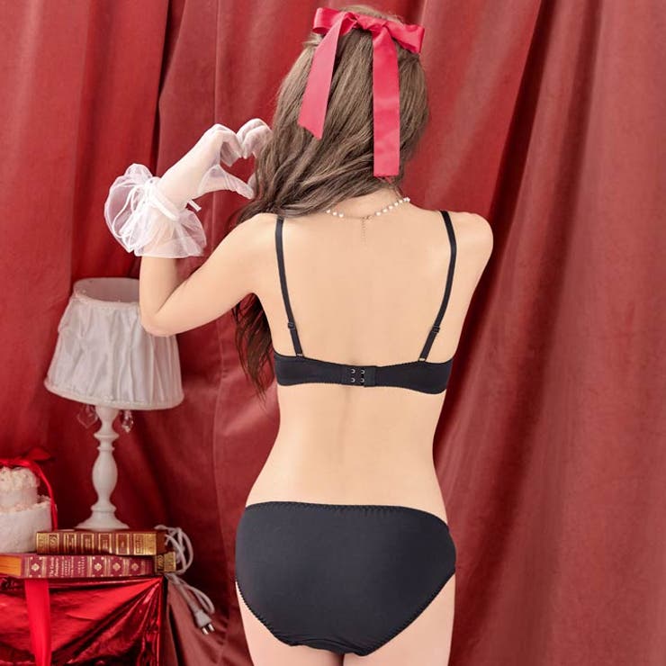 [EFサイズ]スウィートハートチャーミーブラジャー＆フルバックショーツ | Dazzy | 詳細画像7 
